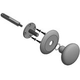 Formani - LB65V - Voordeurknop - PVD Mat Goud