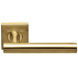 Deurklink BASICS LBVII-19BSQR53 op vierkant rozet PVD mat goud