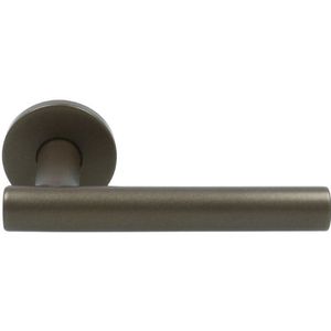 Deurklink BASICS LBVII-19 op ronde rozet donker brons