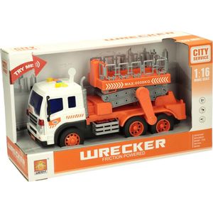 Truck met Hoogwerker met Licht en Geluid