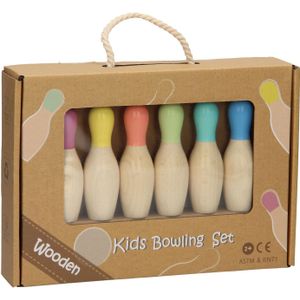 Hölzerne Kinder Bowling set hell