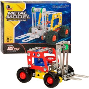 Constructieset metaal - heftruck, 88dlg.