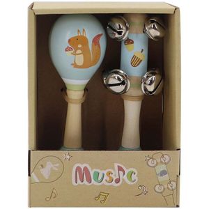 Houten Muziekinstrumenten Set - 2dlg.