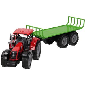 Tractor met Platte Kar 1:32