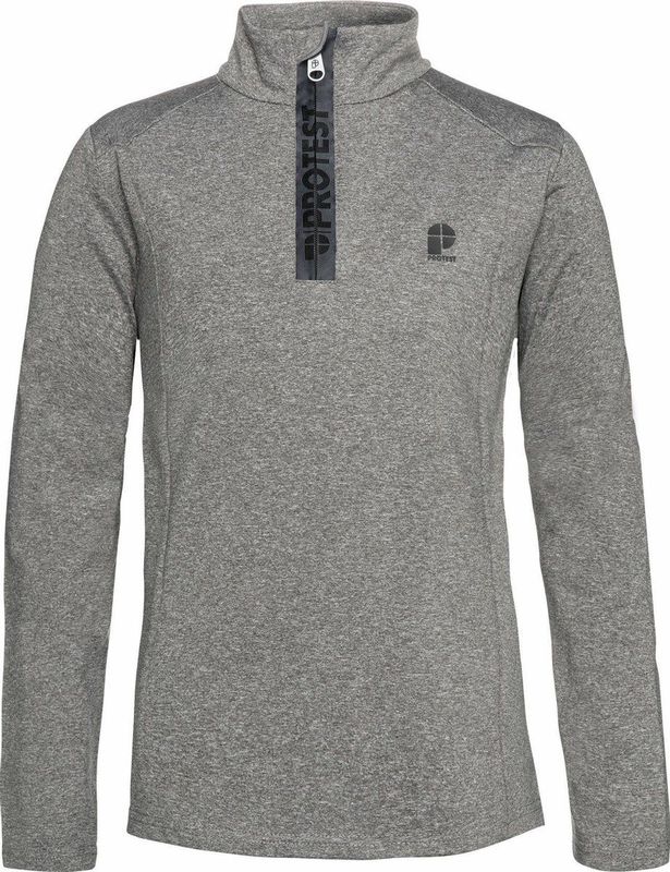 Protest - Willowy 1/4 Zip Top - Skipully - Dark Grey Melee