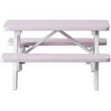 SenS-Line - Kindertafel Minnie Roze/Wit - Picknicktafel Voor buiten - L 90 x B 90 x H 55 cm - FSC 100 % Grenenhout