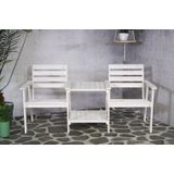 SenS-Line Romeo Tete-a-Tete Tuinbank - Wit Grenen - 170x68x84 cm