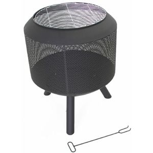 SenS-Line Trommelpot Vuurkorf - Terrashaard - Zwart