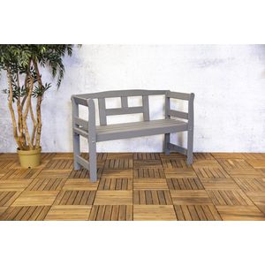 SenS-Line Friesenbank FSC Grenen Hout 113x40x75cm Grijs - Trendy 2-zits tuinbank