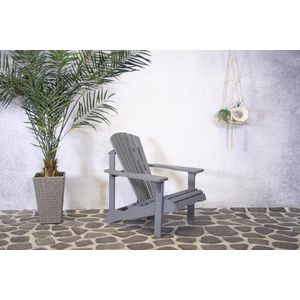 Adirondack relaxstoel, afm. 77 x 93 x 90 cm, grenen - grijs Stuk(s)