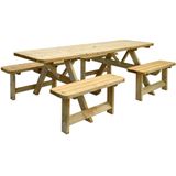 Picknicktafel Belfast XL - afm. 240 x 155 x 78 cm - geimpregeneerd