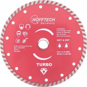 Hofftech Diamantschijf - Ø 180 x 22.23 mm Doorslijpschijf Nat - Droog