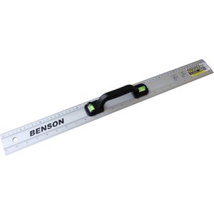 Benson Aluminium liniaal met waterpas en handvat - 60 cm