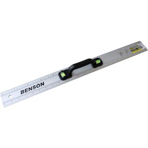 Benson Aluminium Grip Liniaal met Waterpas - 60 cm