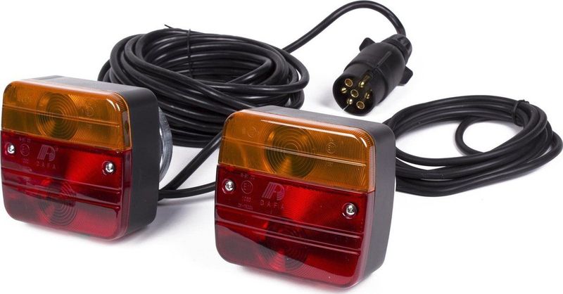 Benson Magneet Verlichting Set - voor Aanhanger of Fietsdrager - met 7.5 meter Kabel