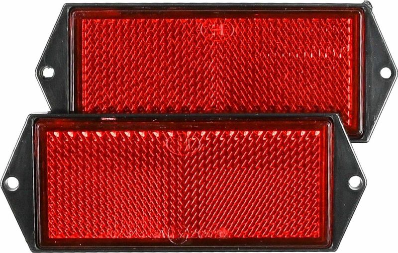 Benson Rechthoekige reflector - 100 x 40 mm - rood - 2 stuks - E-keur