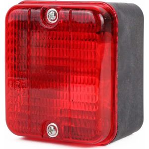 Benson Mistachterlicht - Compact - Rood - 85 x 75 mm - Inclusief Bevestigingsmateriaal
