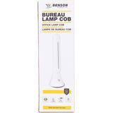 Benson Oplaadbare LED bureaulamp - 3 dimbare standen - compact - wit - 25 cm