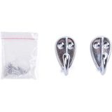 Benson Metalen kapstokhaken - Dubbele haken - 4 x 2.5 x 3.5 cm - 2 stuks