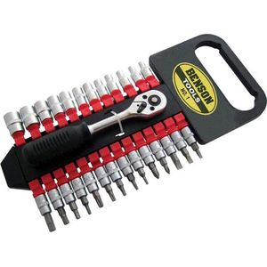 Benson 27-delige dopsleutelset - anti-slip handvat - veelzijdige maten