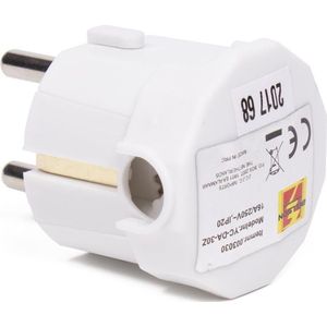 Benson Haakse stekker met randaarde - 3500 watt - wit