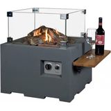 Happy Cocooning Glazen Ombouw Cocoon Table Inbouwbrander - Vierkant 40 X 40 X 17 Cm