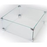 Happy Cocooning Glazen Ombouw Cocoon Table Inbouwbrander - Vierkant 40 X 40 X 17 Cm