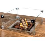 Happy Cocooning Glazen Ombouw Cocoon Table Inbouwbrander - Vierkant 40 X 40 X 17 Cm