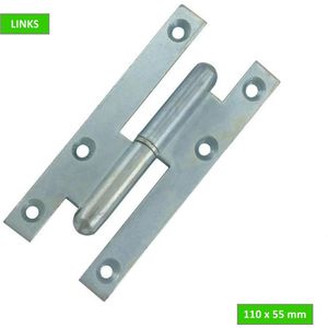 Starx paumelle scharnier - 110 x 55 mm - Verzinkt - Rechte hoeken - Din LINKS