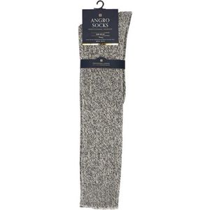 Wollen heren kniekousen met meraklon – Black – 39-42