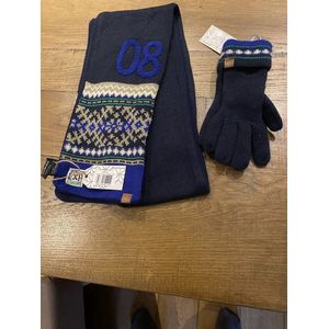 Gebreide kinder handschoenen van het merk Sarlin Dark Blue