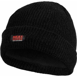 Heatkeeper Dames Thermo Muts Chenille Zwart