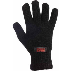 Heat Keeper Chenille dames thermo handschoenen zwart  - One size