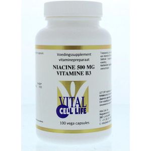 Vital Cell Life Vitamine B3 niacine 500 mg 100 Capsules