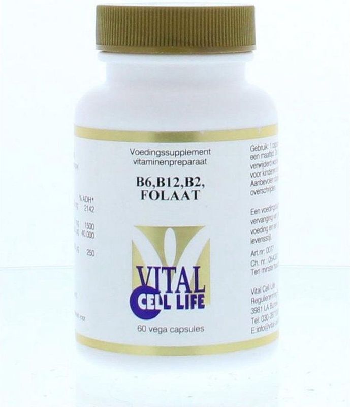 Vital Cell Life Vitamine B6/B12/B2 folaat 60 capsules