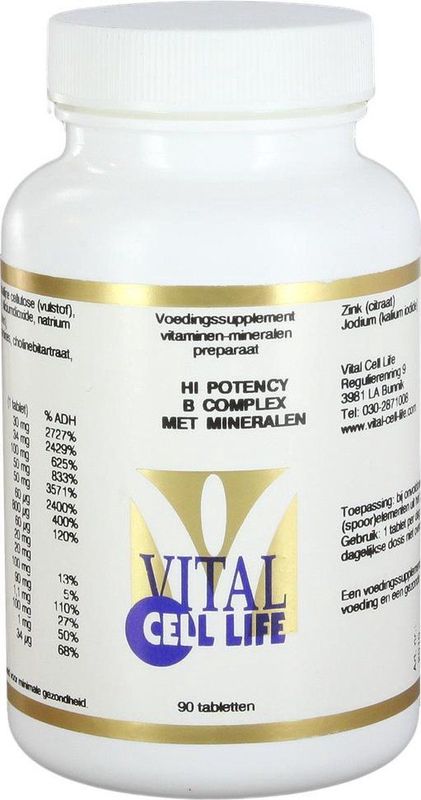 Vital Cell Life Hi potency B complex & mineralen 90 tabletten