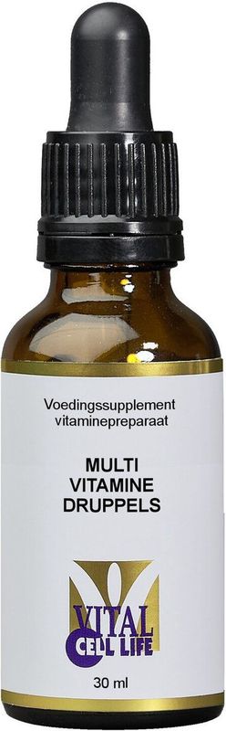 Vital Cell Life - Multi Vitamine Druppels - 50 mcg Vitamine K2-MK7 - 500 mcg Vitamine A - 500 mcg Vitamine E - 25 mcg Vitamine D3