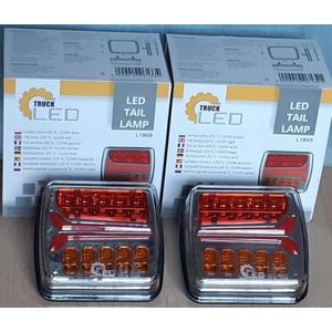 KAMAR Achterlicht set led 102x110x40 mm met dynamische richtingaanwijzer