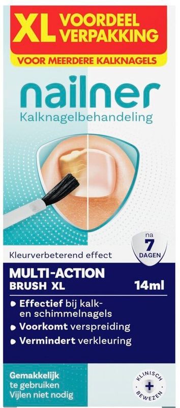 Nailner 2-in-1 Kalknagelkwastje - Behandeling voor Kalknagels - Kleurverbeterend Effect