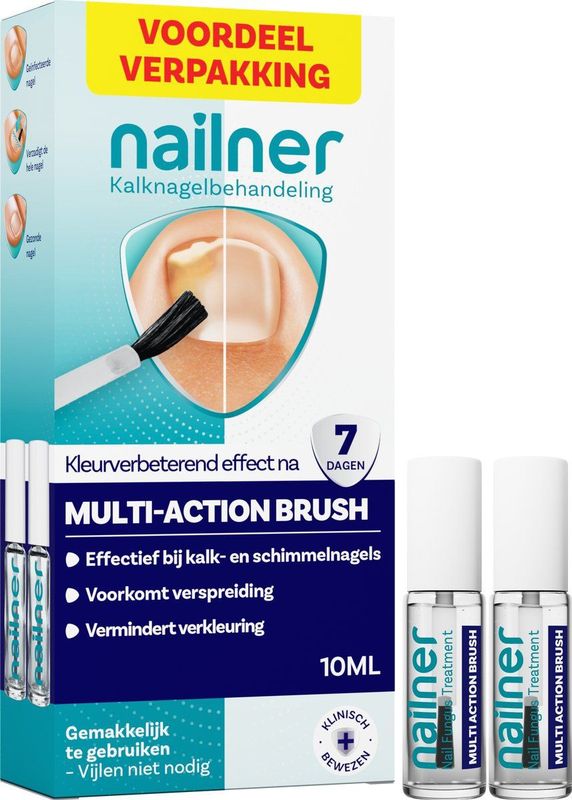 Nailner - Kalknagelkwastje - Kleurverbeterend - Effectieve Behandeling