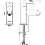 Wiesbaden Cadans Wastafel Kraan met Waste - RVS Look