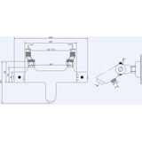 Wiesbaden Rio Thermostatische Badmengkraan Chroom