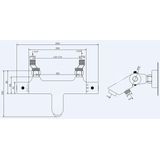 Wiesbaden Rio Thermostatische Badmengkraan Chroom