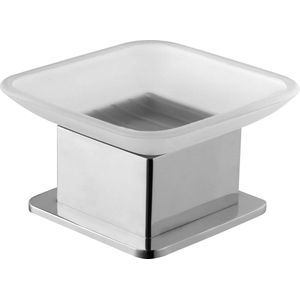 Eris - Vrijstaande Zeepschaal - Chroom - Glas