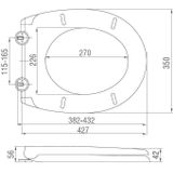 Menir soft-close toiletzitting+deksel wit