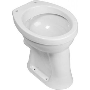 Wiesbaden Staande Verhoogde Toiletpot + 6 Cm. Pk - Wit