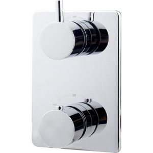 Afbouwdeel wiesbaden caral thermostatisch 2-weg chroom