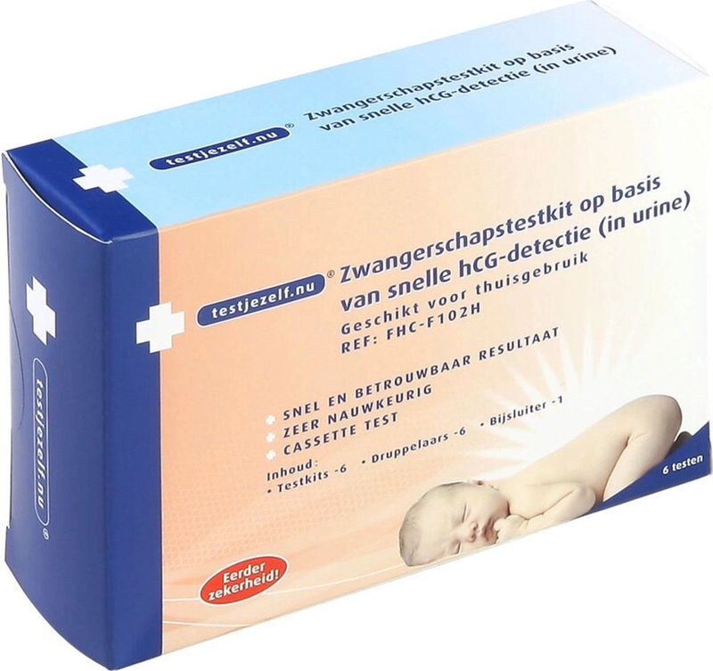 Testjezelf.nu - Zwangerschapstest Cassette - 6 stuks - Zwangerschapstest