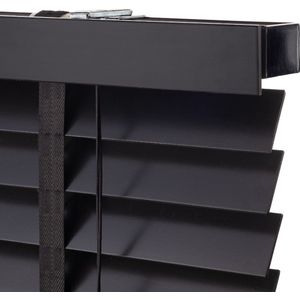 Dutchblinds Houten Jaloezieën 50mm - Zwart - 40 x 175 cm - Raamdecoratie op maat