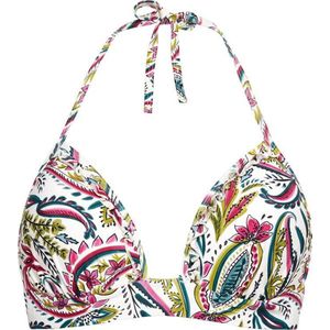 Cyell - Wajang Floral - Bikinitop - Wit - Gerecycled Stof